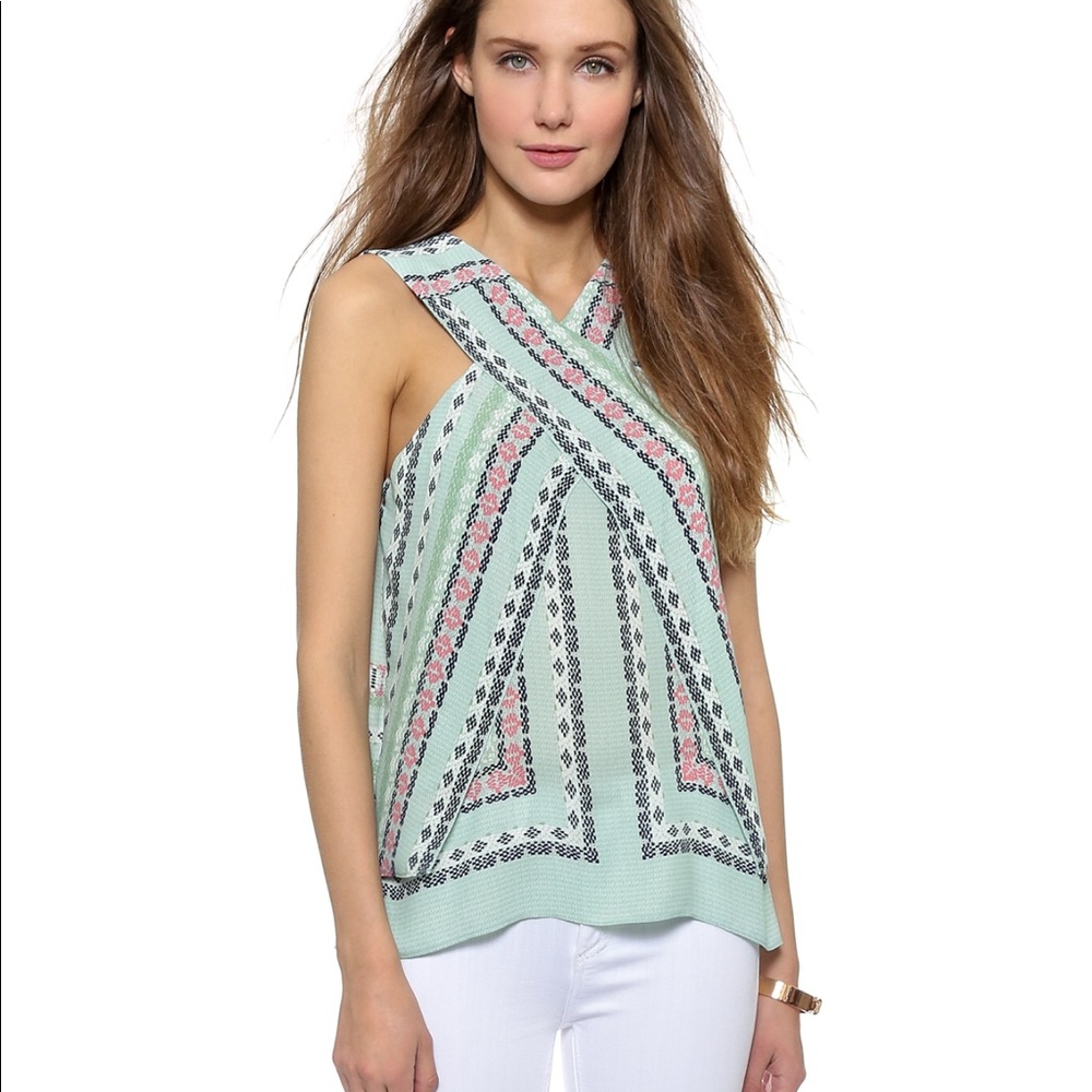 Sold- BCBGMAXAZRIA cris-cross top - Picture 2 of 8